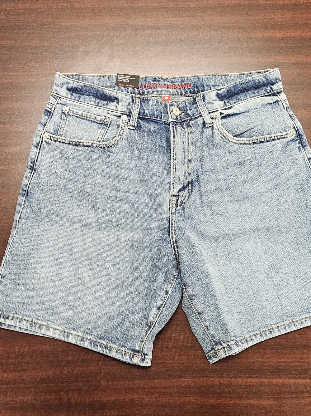 Lucky Brand Men's Washed Blue Denim Shorts